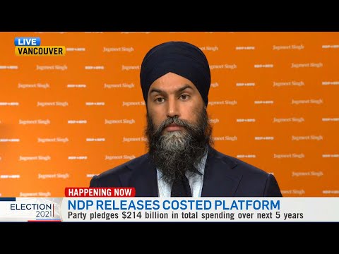 Singh unveils NDP's costed campaign platform, vows to go after those who 'rig the economy'