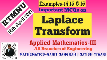 MCQ on Laplace Transform | Ex. 14,15 & 16 | Short Tricks