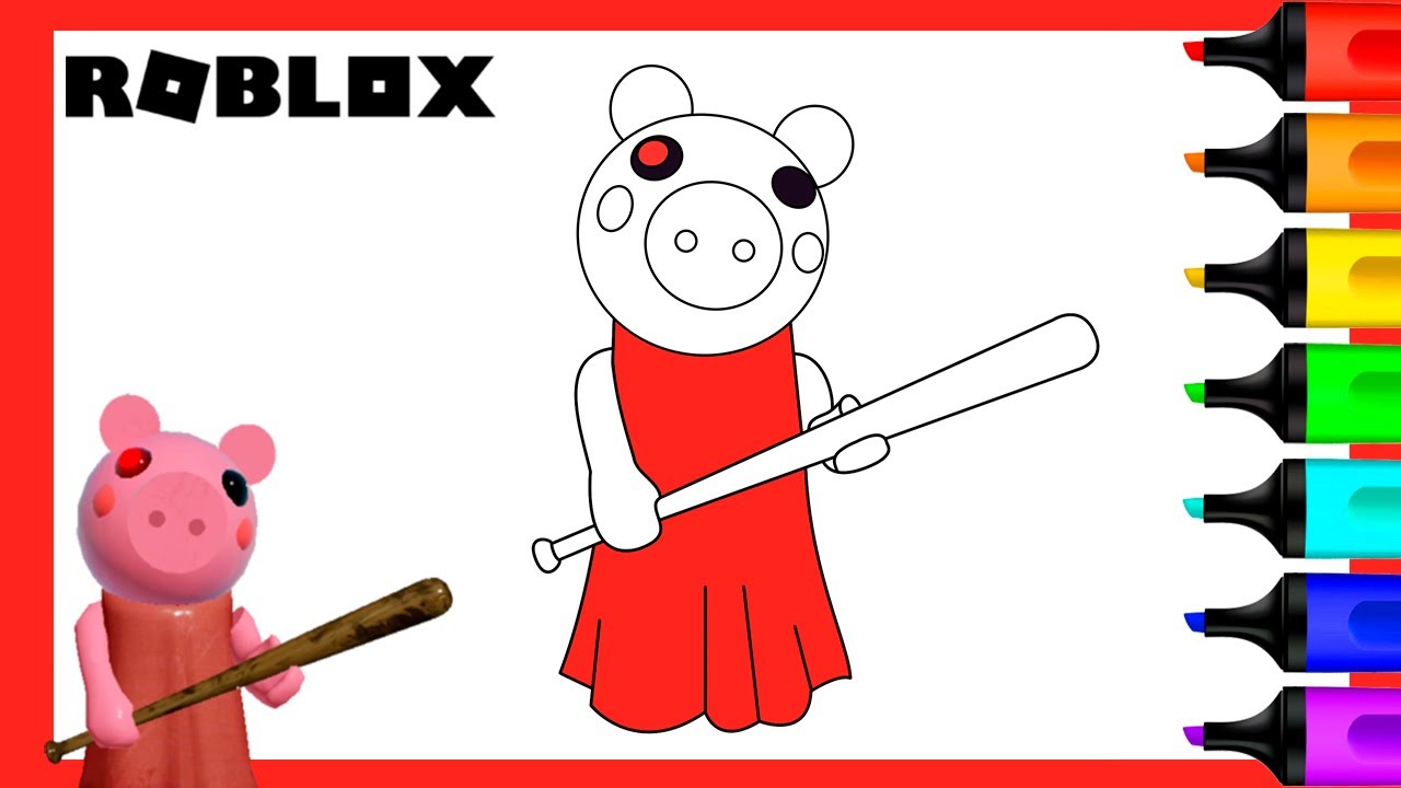 Coloring Roblox Piggy How To Color Piggy Roblox Youtube - piggy roblox characters coloring pages