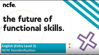 Functional Skills EL3 English Standardisation