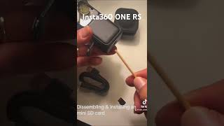 How to Insta360 ONE RS dissembling & installing a mini SD card