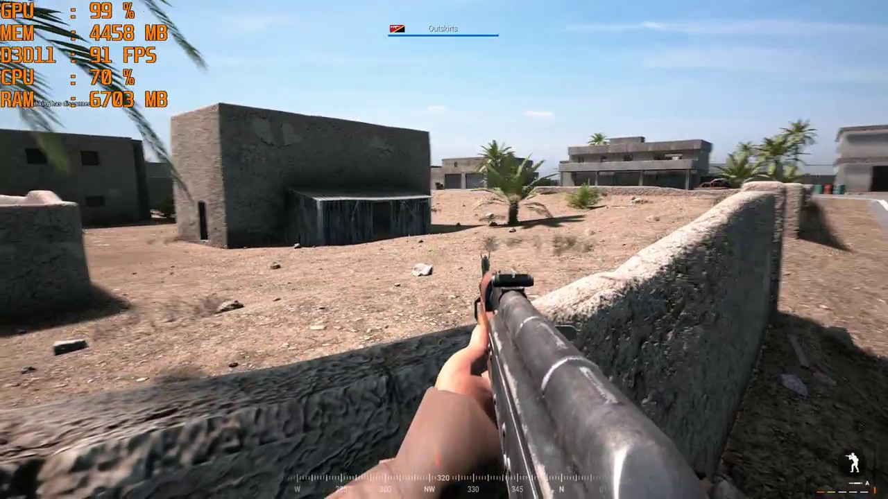 GTX 1060 6GB + i5 7500 - Squad [Max Settings/1080p]