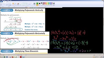 Algebra 2 - 6.3 - Lesson (Adding, Subtracting, and Multiplying Polynomials)
