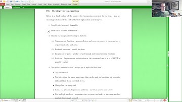 Strategy For Integration - Introduction