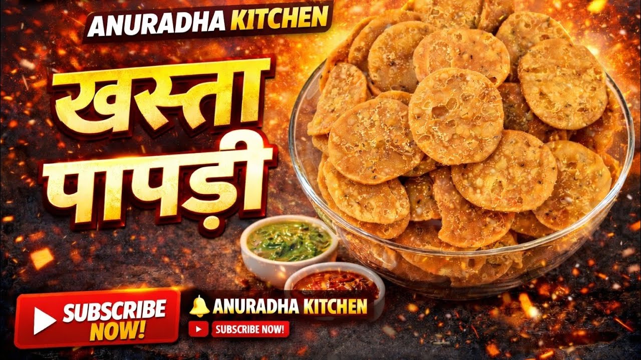 घर की बनी कुरकुरी पापड़ी | Halwai Style Khasta Papdi | Anuradha Kitchen