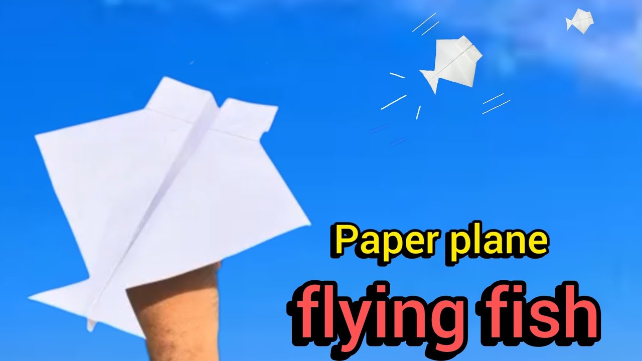 Plane Paper Fish Origami paper fish airplane οΈπ - YouTube