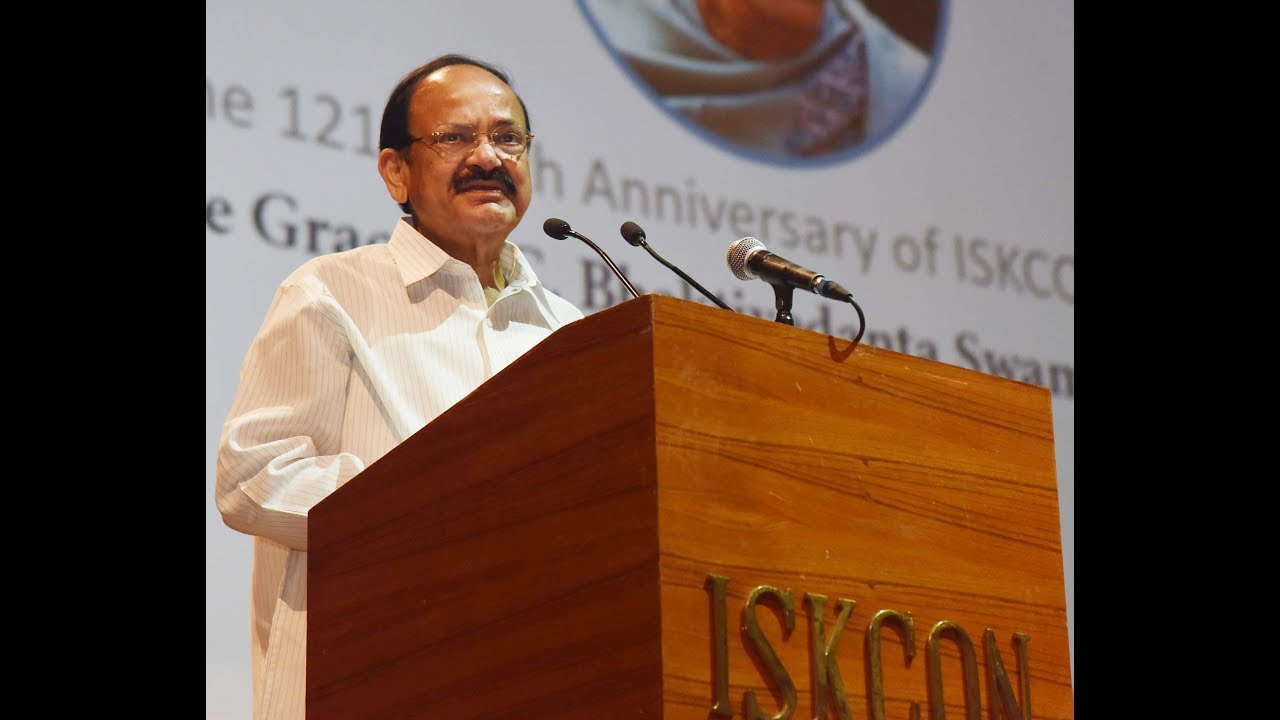 Vice President of India commends Srila Prabhupada and ISKCON