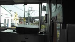 名鉄6800系6806F(鉄仮面) 南安城駅→米津駅 前面展望(カットあり)