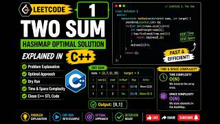 1. Two Sum | HashMap Optimal Solution Explained in C++ | LeetCode Solution