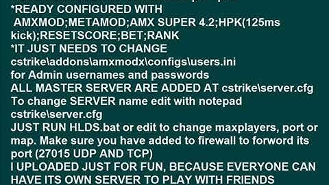 HLDS SERVER Counter-Strike 1.6 p47+p48 READY CONFIGURED SERVER (DOWNLOAD LINK)