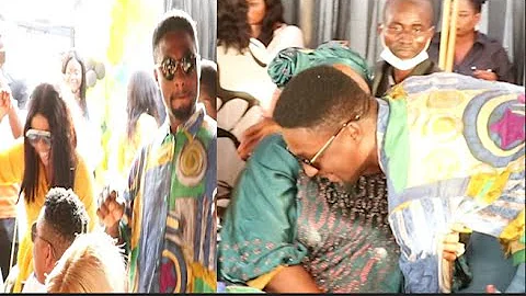 Niyi Johnson Dances In With His Beautiful Wife,Seyi Edun As He Prostrates To greet Madam Saje, Other