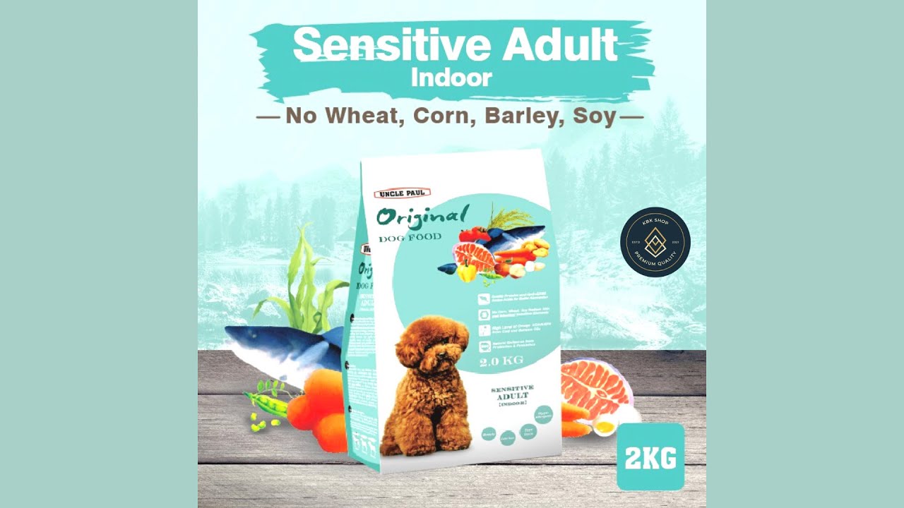 Uncle Paul Dog Food Indoor 2KG Adult Sensitive Original 保羅叔叔 KBK Shop