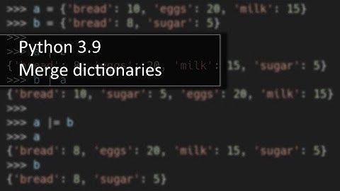 Python 3.9: merge dictionaries