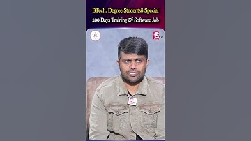BTech, Degree Students కి Special100 Days Training తో Software Job | Codegnan |#technologies