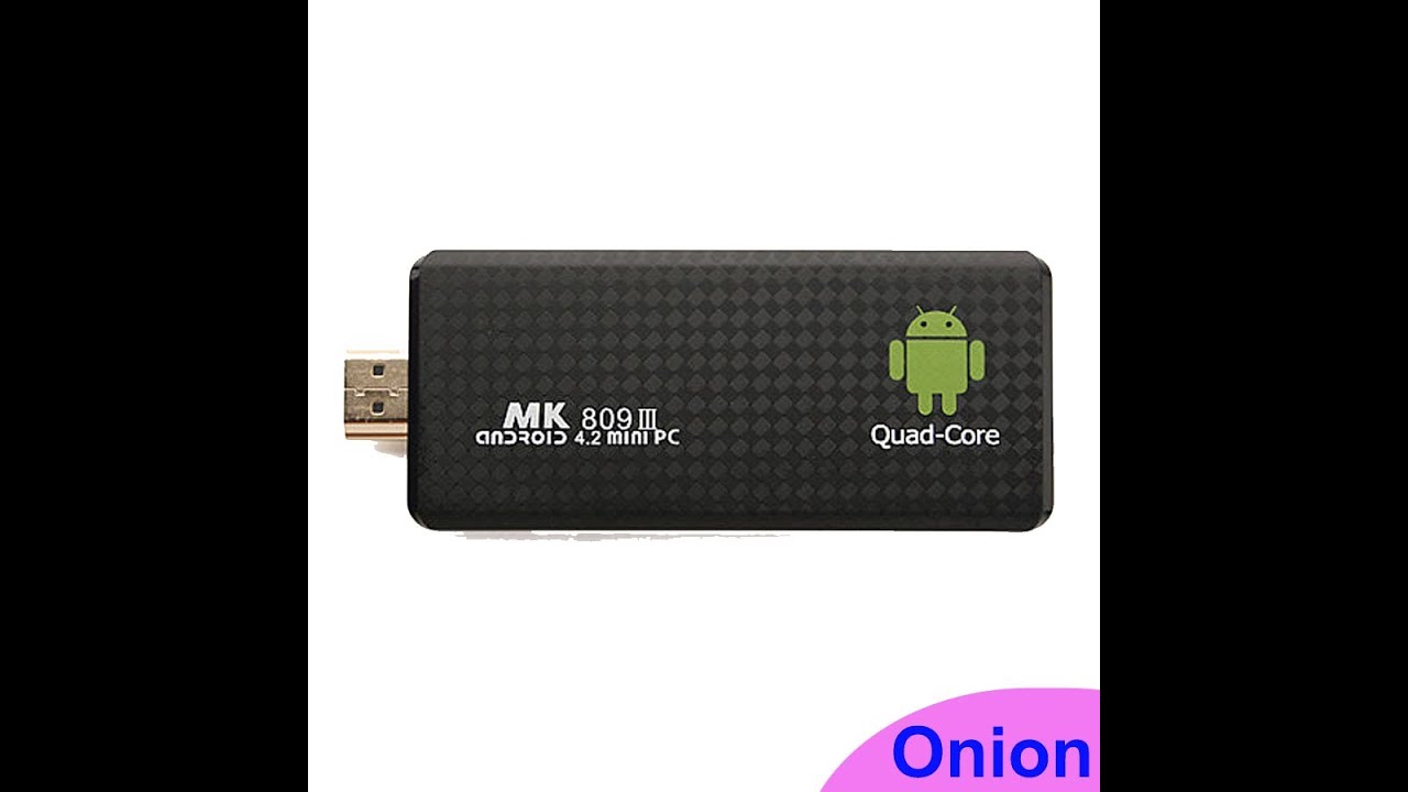 Clé usb android TV sur télévision LCD mini pc andoer MK809IV. 