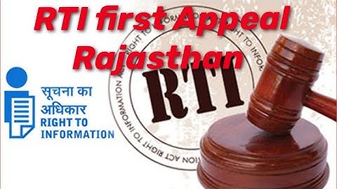 How to file online RTI first Appeal Rajasthan