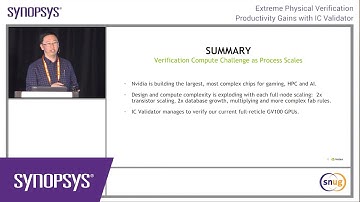 Nvidia’s Experience with IC Validator for Physical Signoff of Full-reticle GPU Designs | Synopsys