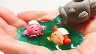 【100均工作】手のひらにカービィ温泉作ってみた〜How to make Kirby hot spring in the palm〜