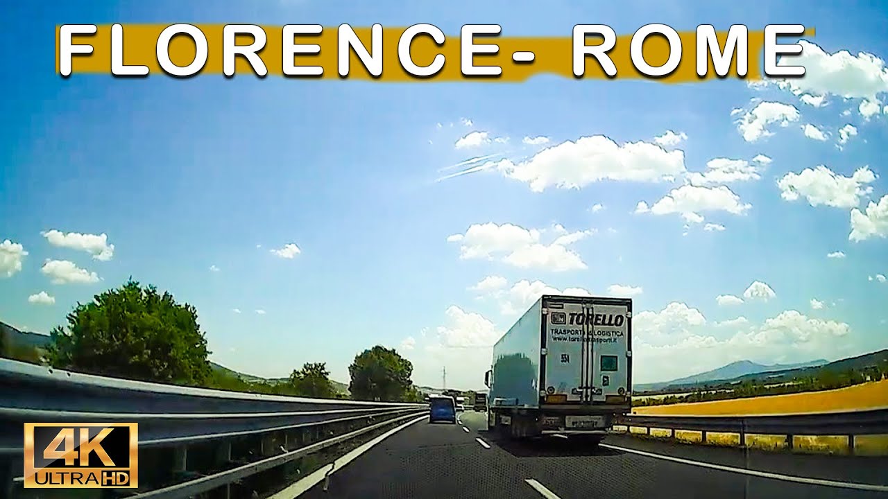 Autostrada Del Sole Driving From Florence To Rome In Italy Summer autostrada-del-sole-driving-from-florence-to-rome-in-italy-summer