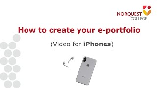 How to create your e portfolio (for iPhones)