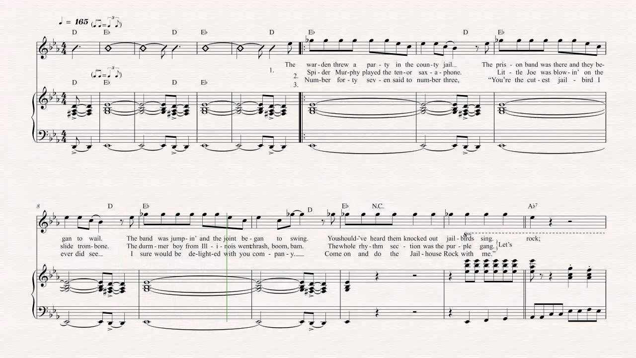 flute jailhouse rock elvis presley sheet music chords vocals let them see you in me sheet music