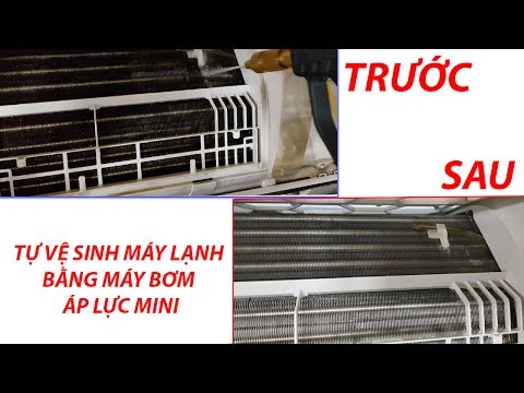 Tự vệ sinh máy lạnh với bơm áp lực mini 12V