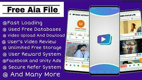 High Quality Video Status App Aia File With Earning System. Free Kodular Aia File|The Bong Developer