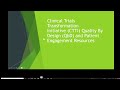 Ctti quality by design and patient engagement resources