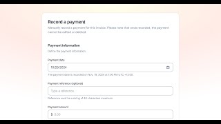 Record manual and partial payments