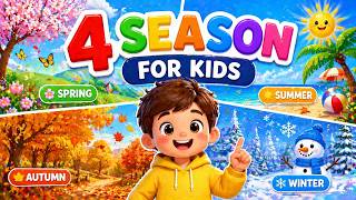 4 Seasons for Kids 🌸☀️🍂❄️ | Learn Spring, Summer, Autumn & Winter + Fun Worksheet @goodykidstv321