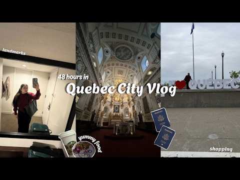 EXPLORE QUEBEC CITY WITH ME | (the MOST PRETTIEST city EVER?!), grwm, tasty food, HUGE shopping haul