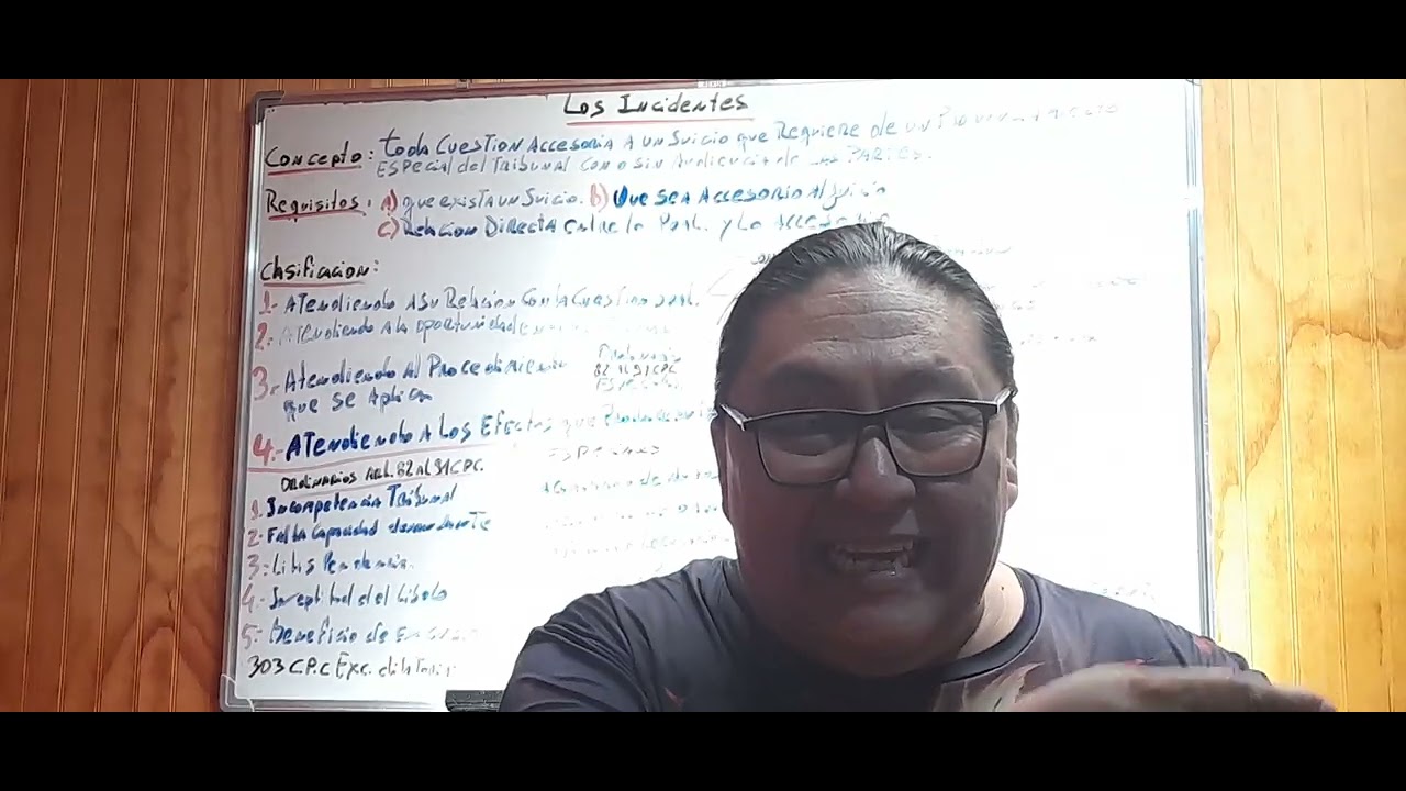 Capsula 13 - Derecho Procesal - Los Incidentes.