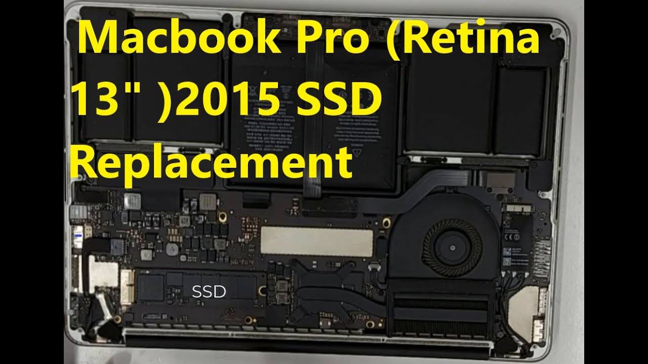 How To: Replace SSD in your MacBook Pro retina 13" Early 2015 #SSD #upgrade #replace - YouTube