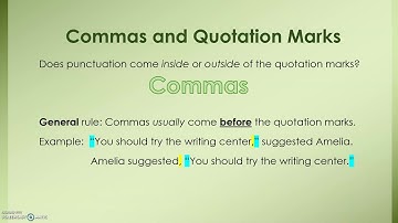 Commas & Quotation Marks