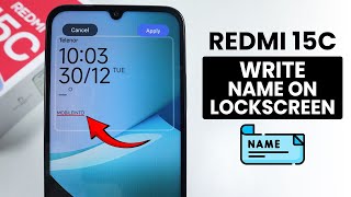 Write Your Name on Lock Screen In Redmi 15C -  Lock Screen Settings screenshot 5