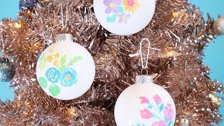 Hand-Painted Floral Ornaments | HG Craft | HelloGiggles @hellogiggles