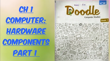 CH 1| COMPUTER : HARDWARE COMPONENTS| PART 1|COMPUTER|  ICSE BOARD| CLASS 7|