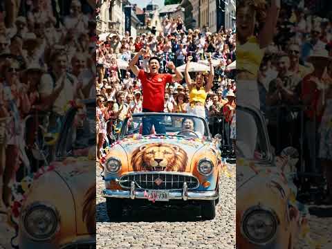 The Lion Car wining dancing #music #dance #car #racing