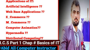 ICS Computer part 1, Modern Scenerio - Ch 1 Basics of Information Technology - ICS Part 1