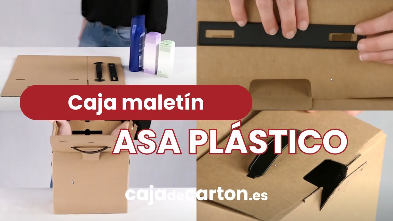 CAJA MALETÍN CON ASA DE PLÁSTICO PARA ENVÍOS 280 X 130 X 234 MM - YouTube
