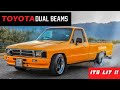 INSANE ENGINE SWAP | DUAL BEAMS BUILD IN TOYOTA HILUX - 1/4 Mile time ??