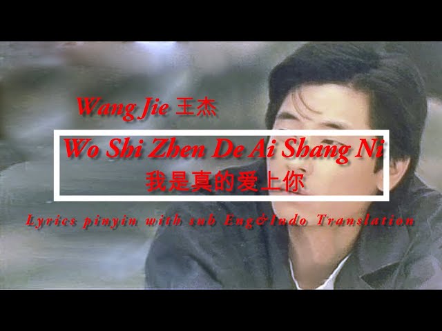 Wang Jie 王杰  - Wo Shi Zhen De Ai Shang Ni 我是真的爱上你 Lyrics pinyin sub Eng&Indo class=