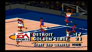 NBA LIVE 95 (Super Nintendo) DETROIT PISTONS vs GOLDEN STATE WARRIORS