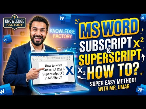 How to Use Superscript & Subscript in MS Word | Easy Beginner Tutorial 