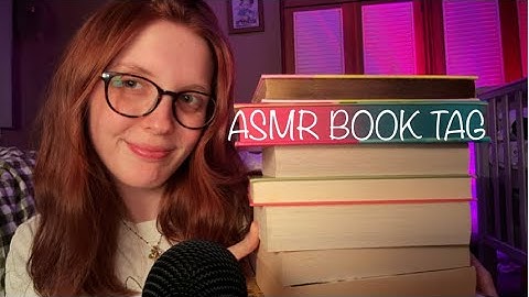 ASMR Book Tag 📚 Whisper Ramble, Book Tapping, Tracing, Page Turning ✨💜