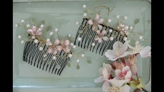 【ワイヤークラフト】マニキュアフラワーの髪飾りの作り方