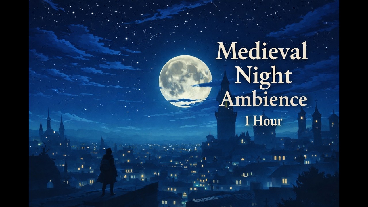 Medieval Night Under the Moon 🌕 | 1 Hour Ambient Music