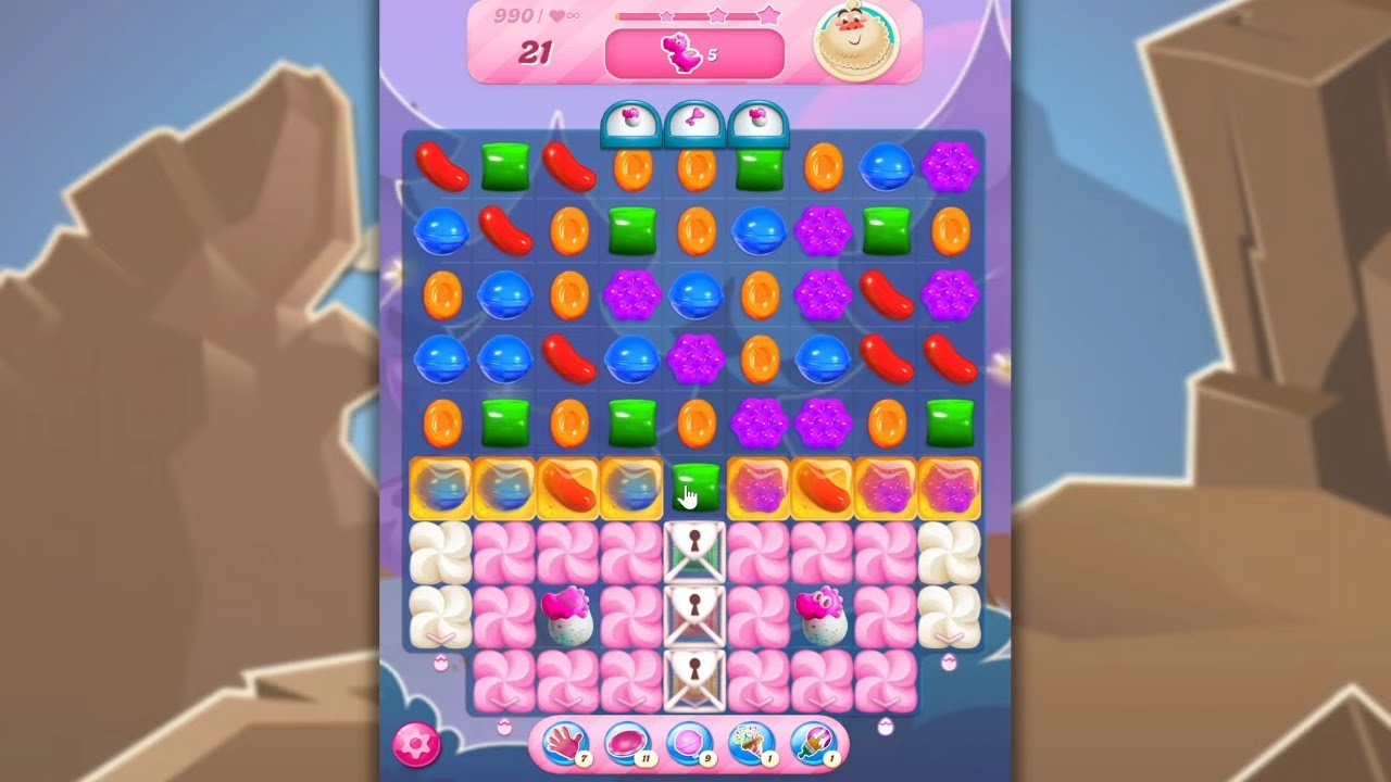 Candy Crush Saga LEVEL 990 NO BOOSTERS (new version)🐟☑️ - YouTube