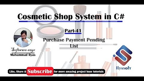 Cosmetic Shop System Part 41 Purchase Payment Pending List in C# C Sharp