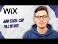 How To Add Excel Csv File In Wix [2026 Guide]